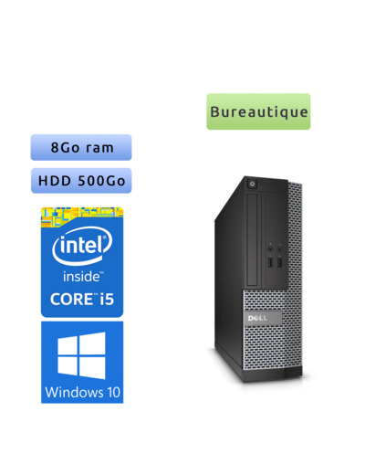 Lot de 50 x Dell Optiplex Core I5  - Windows 10 - Core I5 8GB 500GB - Ordinateur Tour Bureautique PC