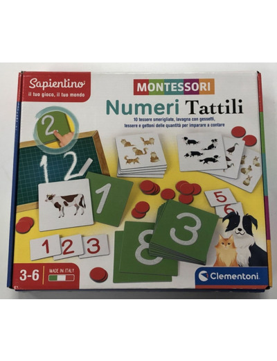 NUMEROS TACTILES EDUCATIFS MONTESSORI de chez CLEMENTONI