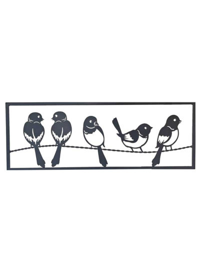 Cadre mural oiseaux 48x18cm