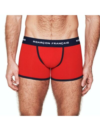 Boxer long Garçon Français Rouge Marine