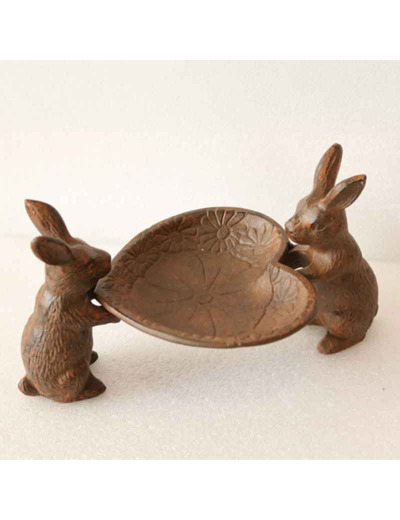 Mangeoire cœur support lapin 28x15x15cm