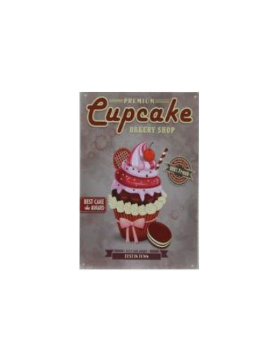 Plaque plate vintage CupCake - Bakery Shop - 20x30 cm