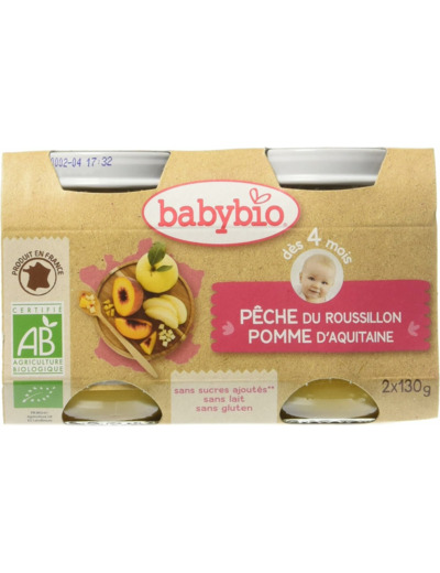 Pomme pêche pot 2x130g Babybio