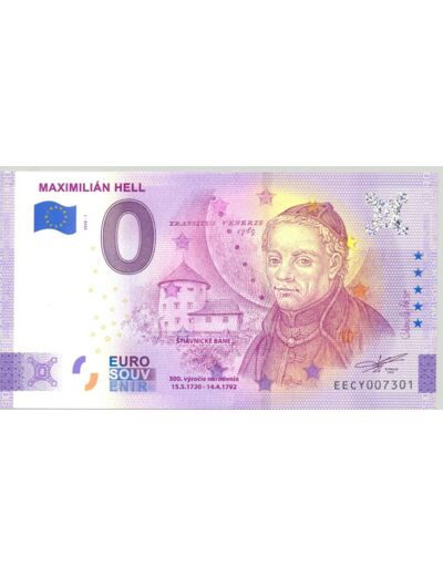 SLOVAQUIE 2020-1 MAXIMILIAN HELL BILLET SOUVENIR 0 EURO TOURISTIQUE  NEUF