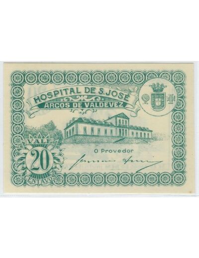 PORTUGAL 20 CENTAVOS HOSPITAL DE S. JOSE 1920 SPL