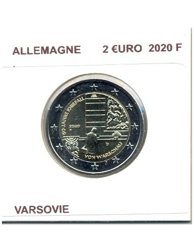 ALLEMAGNE 2020 F  2 EURO COMMEMORATIVE VARSOVIE SUP