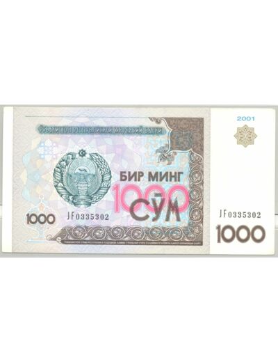 OUZBEKISTAN 1000 SUM 2001 SERIE JF TTB+