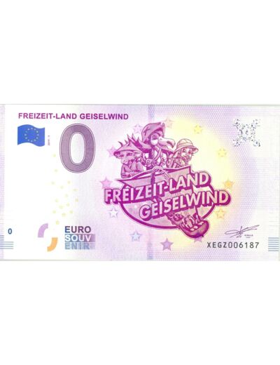 ALLEMAGNE 2019-1 FREIZEIT-LAND GEISELWIND BILLET SOUVENIR 0 EURO TOURISTIQUE