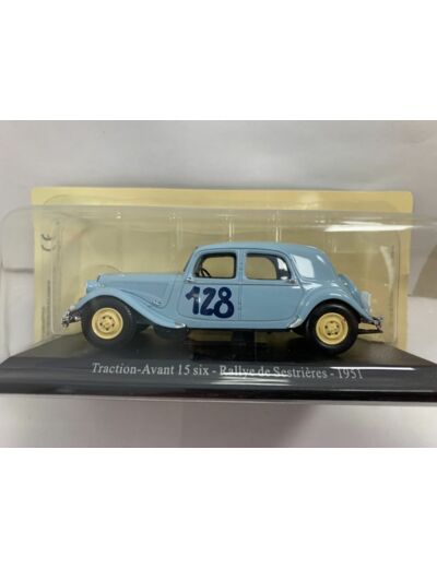 CITROEN TRACTION AVANT 15 SIX RALLYE DE SESTRIERES 1951 1/43 BOITE D'ORIGINE