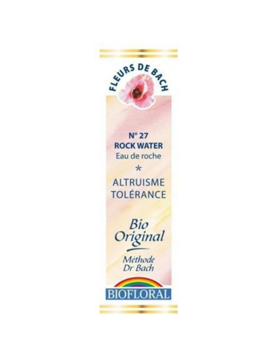 Fleur de Bach Rock Water, Eau de roche en compte-gouttes 20 ml