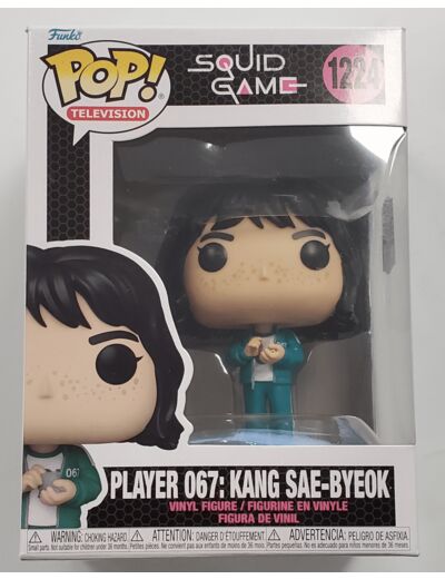 FUNKO POP TELEVISION 1224 SQUID GAME PLAYER 067 KANG SAE-BYEOK BOITE D'ORIGINE