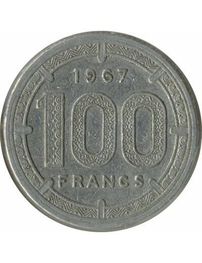 B.C.E.A.E 100 FRANCS 1967 TB+