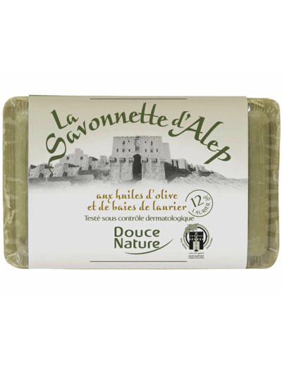 Savonnette d'Alep 12% huile de Laurier-100g-Douce nature