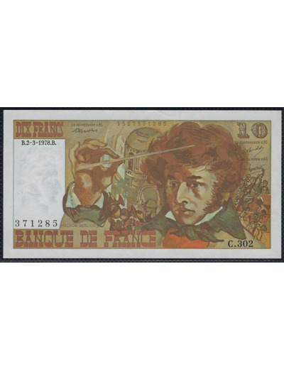FRANCE 10 FRANCS BERLIOZ 2-3-1978 C.302 SPL 371285