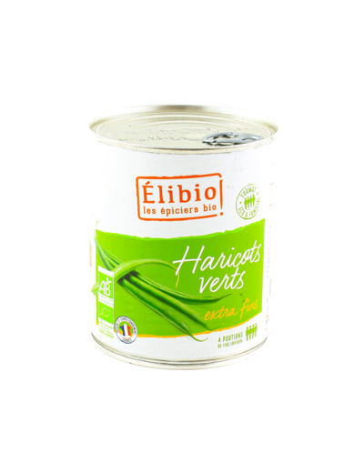 Haricots Verts Extra-Fins en Conserve Bio 800g