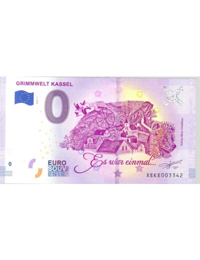 ALLEMAGNE 2019-1 GRIMMWELT KASSEL BILLET SOUVENIR 0 EURO TOURISTIQUE NEUF