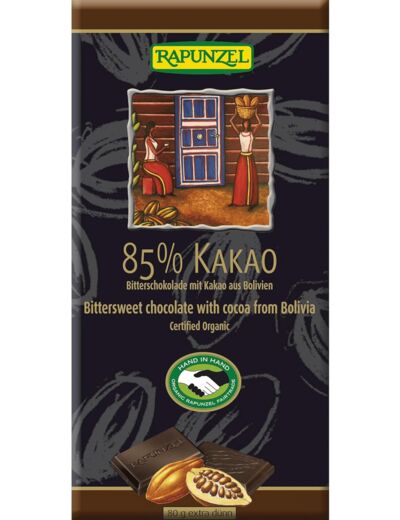 Chocolat noir 85% 80g Rapunzel