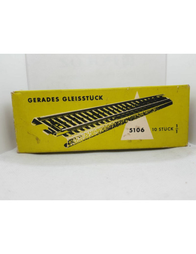 MARKLIN 5106 - BOITE DE 10 ELEMENTS DE VOIE DROIT RAIL BOITE D'ORIGINE VERT