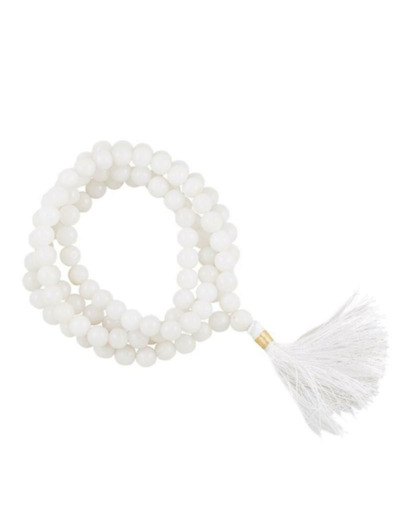 Mala Agate blanche 108 perles