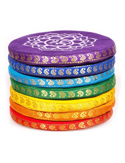 Coussins pour bols chantants set 7 chakras (grand)