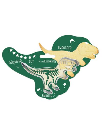 Emporte pièce et embosseur Dino - Scrapcooking