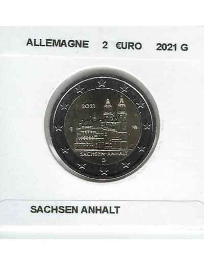 ALLEMAGNE 2021 G 2 EURO COMMEMORATIVE SACHSEN ANHALT SUP