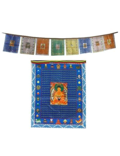 Drapeaux de prière Bouddhas fil de 10