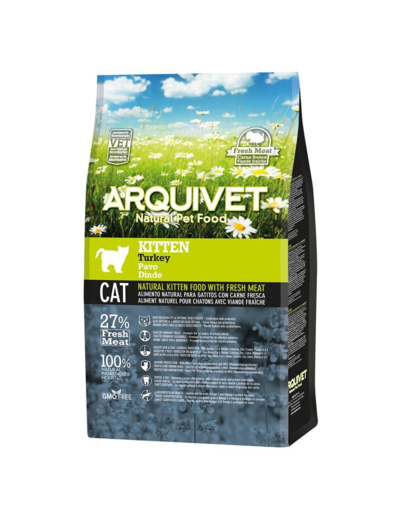 Arquivet  - Croquettes Kitten pour Chaton à la Dinde - 1,5kg ARQUIVET