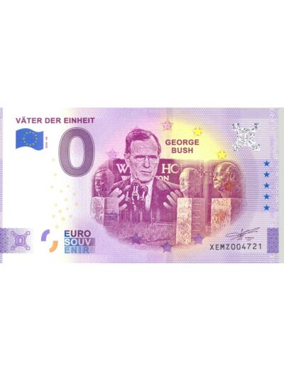 ALLEMAGNE 2020-60 VATER DER EINHEIT GEORGES BUSH BILLET SOUVENIR 0 EURO
