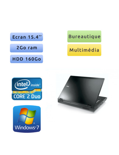 Dell Latitude E5500 - Windows 7 - C2D 2Go 160Go - 15.4 - Ordinateur Portable PC