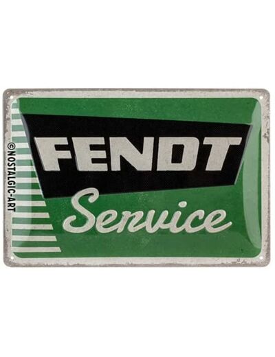 Plaque métal - Fendt Service - 20 x 30cm - Nostalgic Art