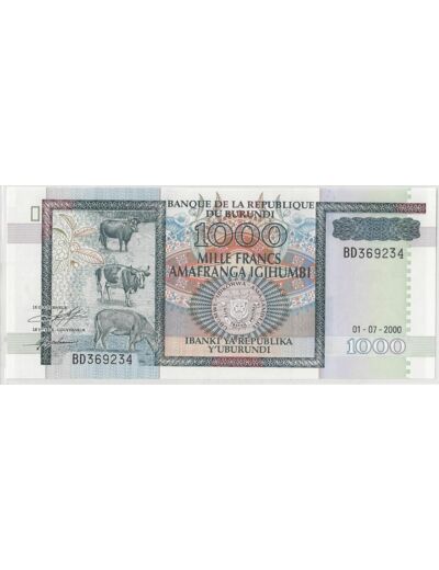 BURUNDI 1000 FRANCS 01/07/2000 NEUF