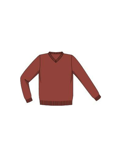 Pull Cuirasse col V 100% laine Mérinos SAINT JAMES
