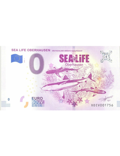 ALLEMAGNE 2018-1 SEA LIFE OBERHAUSEN BILLET SOUVENIR 0 EURO TOURISTIQUE NEUF