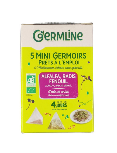 Graines à Germer Alfalfa Radis Fenouil 40g Bio