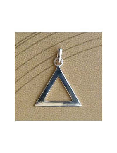Pendentif triangle évidé 20 mm en argent