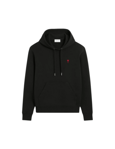 Ami Paris Hoodie Noir Coeur Rouge