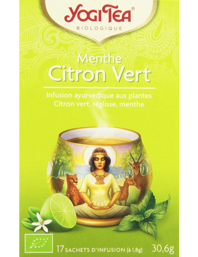 Tisane ayurveda menthe citron 17x1,8g Yogi Tea