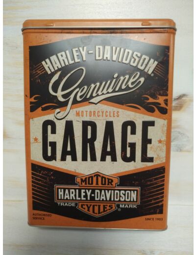 Boite Métal - Harley Davidson Garage.