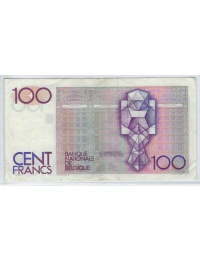 BELGIQUE 100 FRANCS NON DATE (1978-81) SIGNATURE 3 ET 9 TTB 704