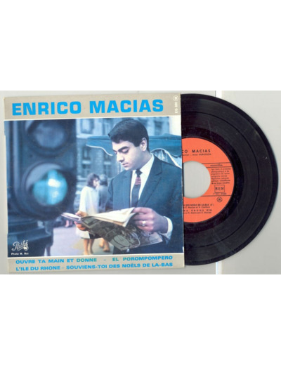 45 Tours ENRICO MACIAS "EL PROMPOMPERO" / "SOUVIENS TOI DES NOELS DE LA BAS"