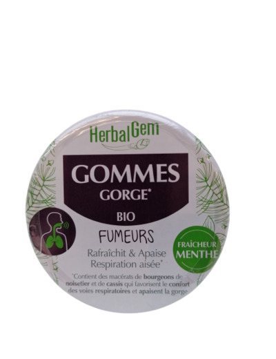 Gommes gorge bio pour fumeurs-45g-Herbalgem