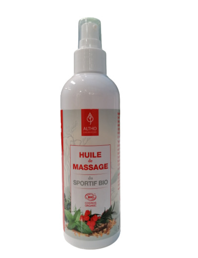 Huile de massage musculaire sportif bio-200ml-Altho