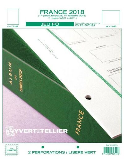 Yvert et Tellier FRANCE FO 2018 1er SEMESTRE (jeux sans pochettes)