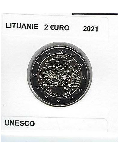 LITUANIE 2021 2 EURO COMMEMORATIVE UNESCO SUP