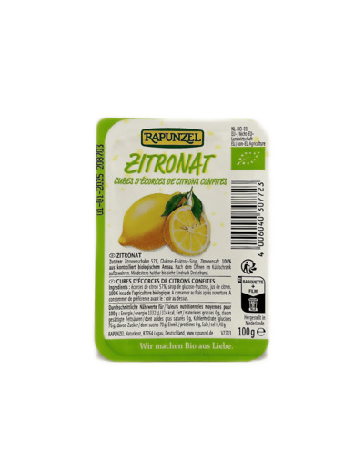 Cubes D'écorces De Citrons Confites Bio 100g