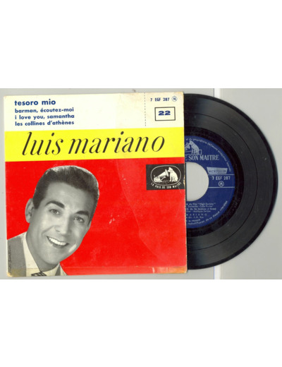 45 Tours LUIS MARIANO "TESORO MIO" / "I LOVE YOU SAMANTHA"