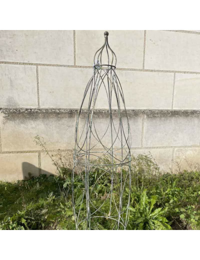 Support plantes fer patiné 22x22x92cm