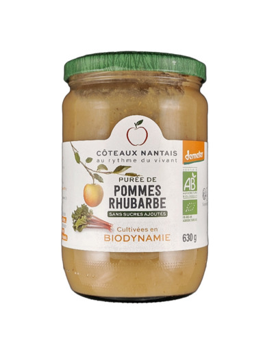 Compote de Pommes Rhubarbe 630g Bio