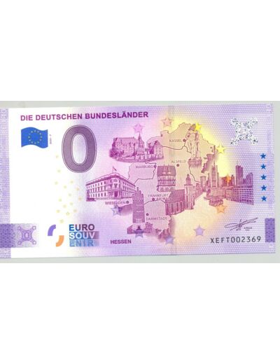 ALLEMAGNE 2020-7 DIE DEUTSCHEN BUNDESLANDER BILLET SOUVENIR 0 EURO